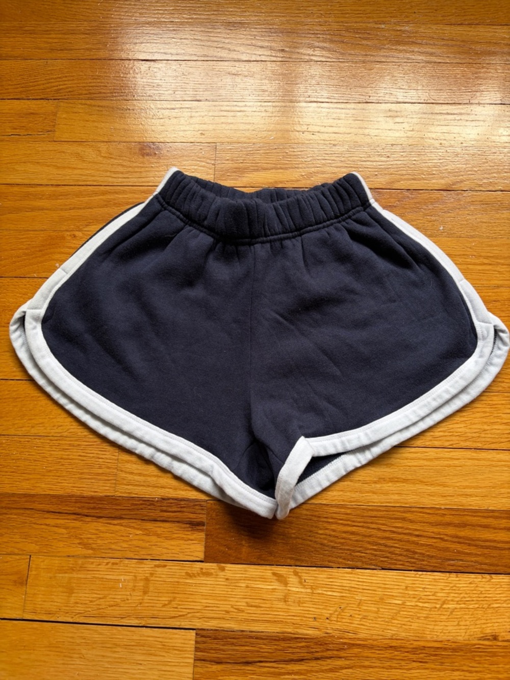 Katie J NYC Junior Girls Navy Athletic Shorts with White Trim